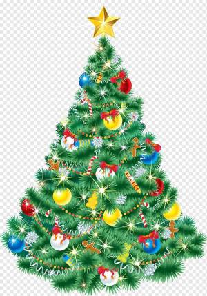 Раскраска елка новогодняя для детей #19 #75481