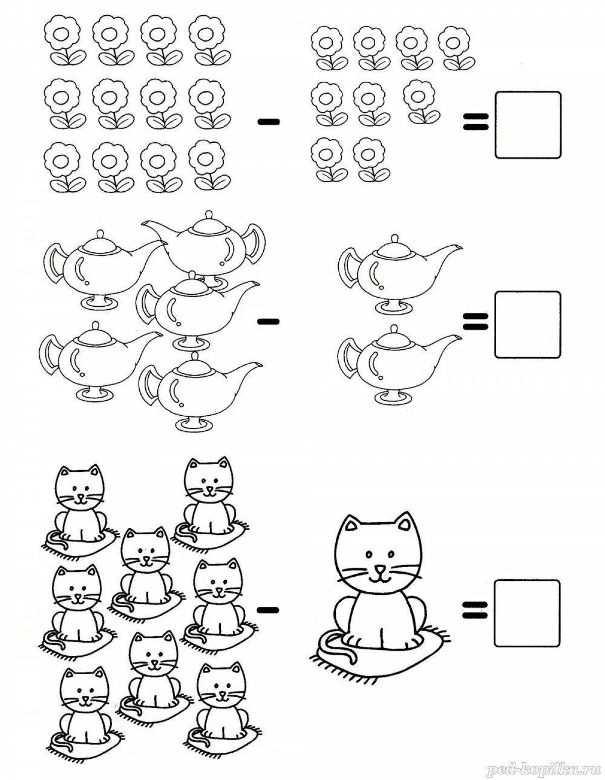 Математические задания для дошкольников в картинках