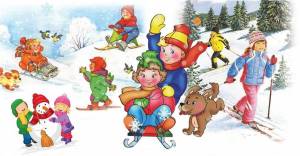 Раскраска зимние забавы для детей 4 5 лет #13 #4032