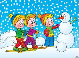 Раскраска зимние забавы для детей 4 5 лет #29 #4048