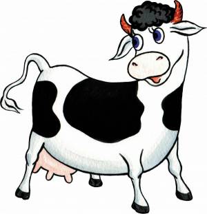 Раскраска корова для детей #1 #4677