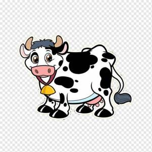 Раскраска корова для детей #3 #4679