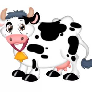 Раскраска корова для детей #5 #4681