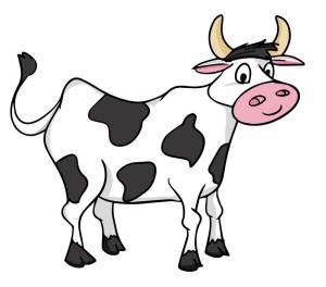 Раскраска корова для детей #7 #4683