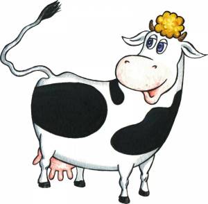 Раскраска корова для детей #13 #4689