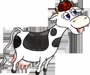 Раскраска корова для детей #14 #4690