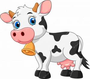 Раскраска корова для детей #16 #4692