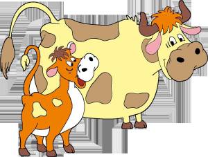 Раскраска корова для детей #17 #4693