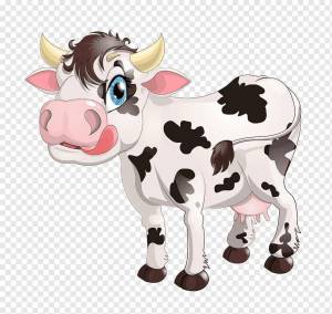 Раскраска корова для детей #19 #4695