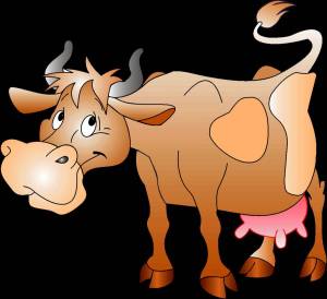 Раскраска корова для детей #21 #4697