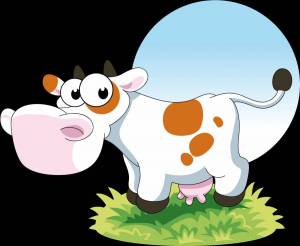 Раскраска корова для детей #33 #4709