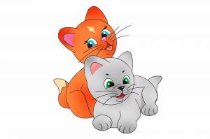 Раскраска котики для детей #31 #4861