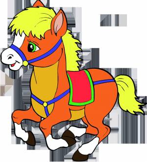 Раскраска лошадь для детей #9 #5913