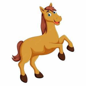 Раскраска лошадь для детей #15 #5919