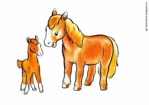 Раскраска лошадь для детей #20 #5924