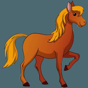 Раскраска лошадь для детей #27 #5931