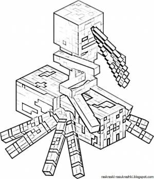 Раскраска майнкрафт для детей #36 #6002