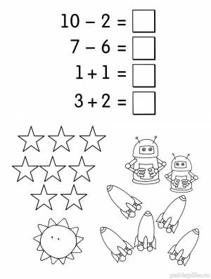 Раскраска математические для дошкольников 6 7 лет #6 #6272