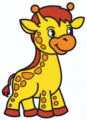 Раскраска жираф для детей 3 4 лет #1 #77549