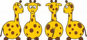 Раскраска жираф для детей 3 4 лет #14 #77562
