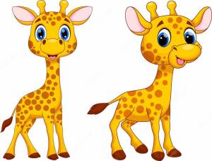 Раскраска жираф для детей 3 4 лет #23 #77571