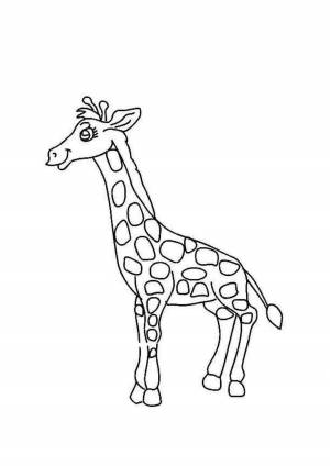 Раскраска жираф для детей 3 4 лет #26 #77574