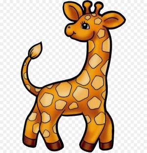 Раскраска жираф для детей 3 4 лет #29 #77577