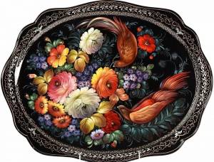 Раскраска жостовский поднос #10 #77762