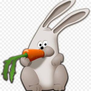 Раскраска зайка с морковкой #9 #78120