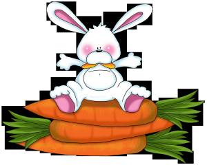 Раскраска зайчик с морковкой #1 #78385