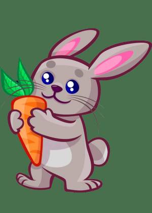 Раскраска зайчик с морковкой #5 #78389