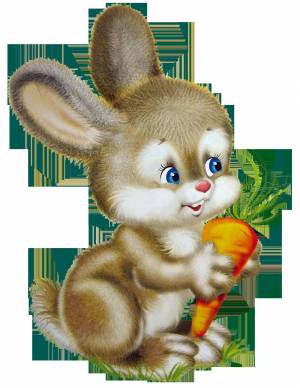 Раскраска зайчик с морковкой #16 #78400