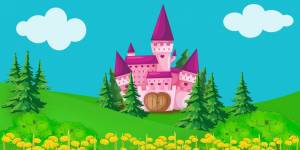 Раскраска замок для детей #10 #78601