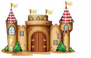 Раскраска замок для детей #12 #78603