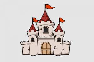 Раскраска замок для детей #31 #78622