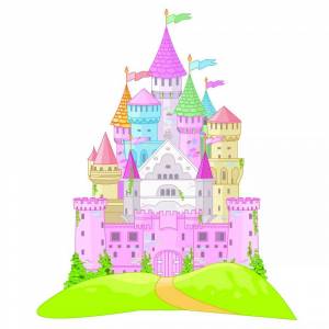 Раскраска замок для детей #34 #78625
