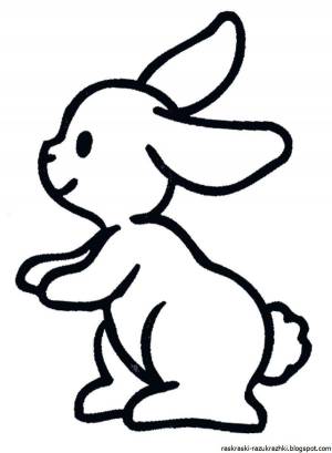 Раскраска заяц для детей 3 4 лет #6 #78821