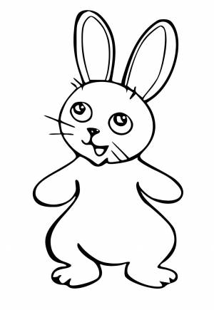 Раскраска заяц для детей 3 4 лет #23 #78838