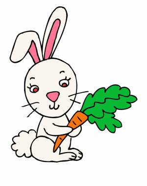 Раскраска заяц с морковкой #3 #79028