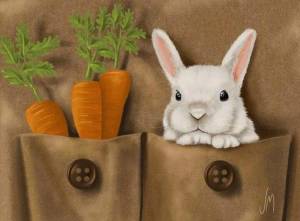 Раскраска заяц с морковкой #20 #79045