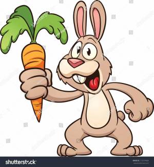 Раскраска заяц с морковкой #24 #79049