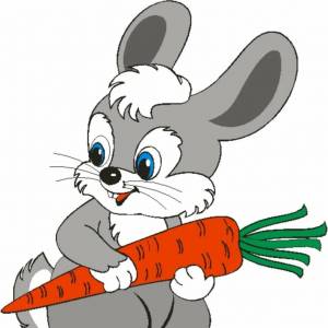 Раскраска заяц с морковкой #31 #79056