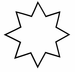 Раскраска звезда шаблон #5 #79082