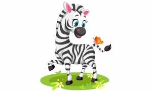 Раскраска зебра для детей #2 #79425