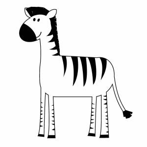 Раскраска зебра для детей #4 #79427