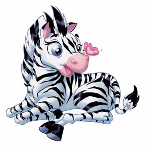 Раскраска зебра для детей #13 #79436