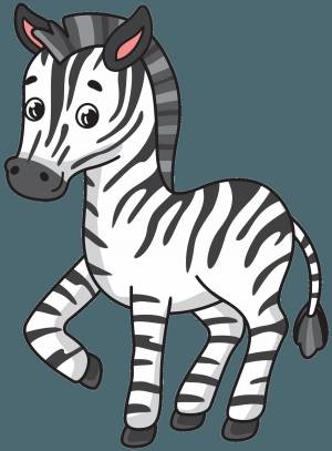 Раскраска зебра для детей #18 #79441