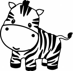 Раскраска зебра для детей #21 #79444