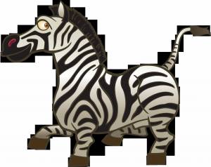 Раскраска зебра для детей #22 #79445
