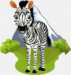 Раскраска зебра для детей #30 #79453